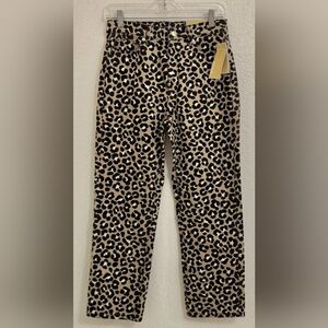 Michael Kors Tan and Black Leopard Print Pants